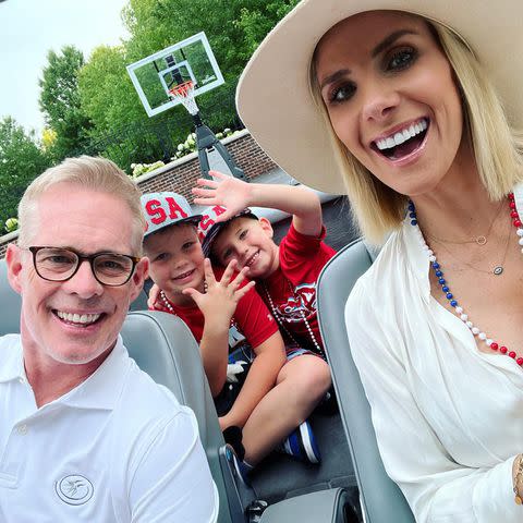 <p>Michelle Beisner/Instagram</p> Joe Buck with wife Michelle Beisner-Buck and their kids