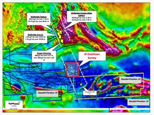 Surface Map – Gaudet Fenelon JV and IP Survey