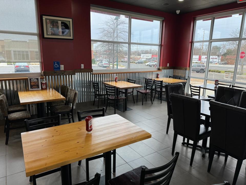 The interior of the new 1911 Smoke House Barbeque in Willingboro is shown. The location is at the Willingboro Town Center.