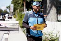 Joseph Alvarado makes deliveries for Amazon during the outbreak of the coronavirus disease