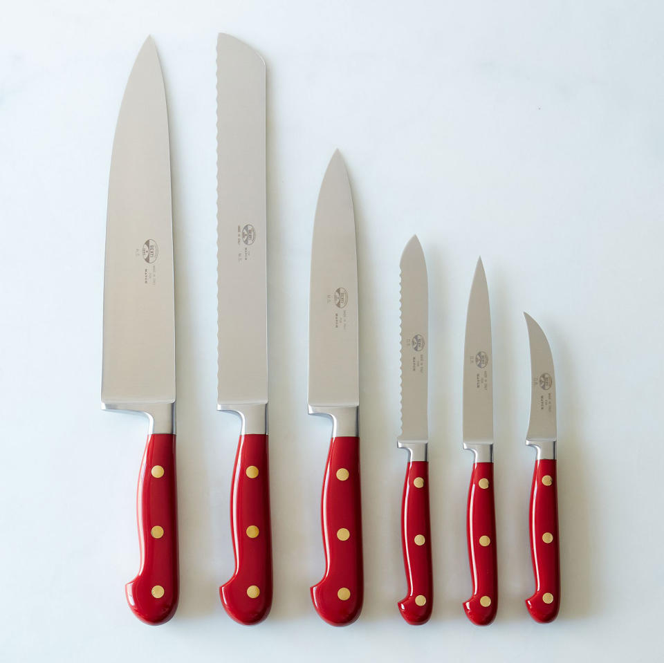 Berti Red-Handled Italian Kitchen Knives