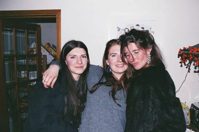 Amanda Owen (right) and her daughter's Raven (middle) and Edith (left)