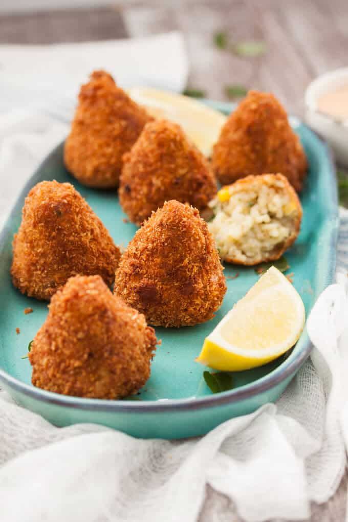 a plate of fried food