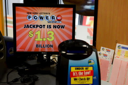 A machine for buying Powerball tickets is seen in a store in New York, January 10, 2016. REUTERS/Stephanie Keith