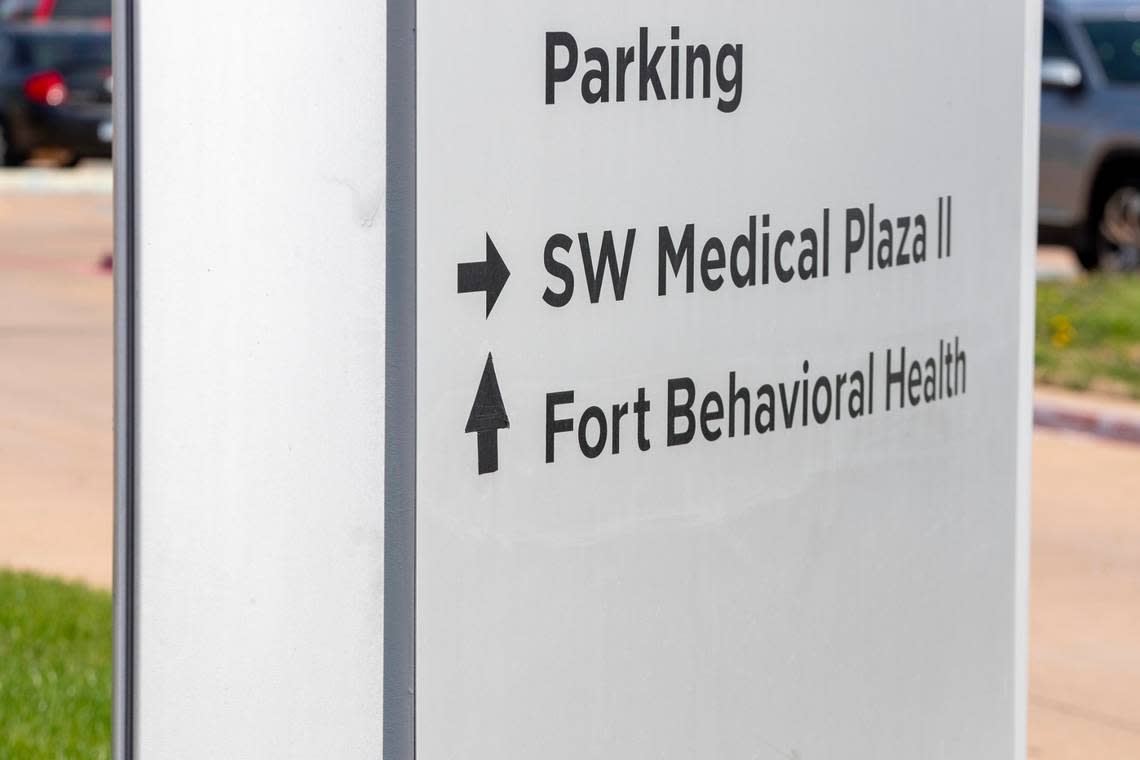 Signs outside Fort Behavioral Health.