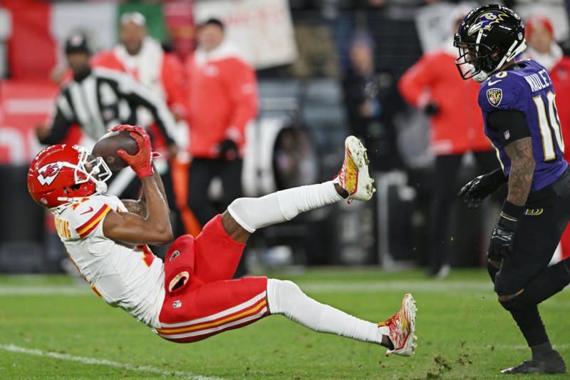 Wide receiver Marquez Valdes-Scantling scored one touchdown over 16 appearances last season with the Kansas City Chiefs. File Photo by David Tulis/UPI