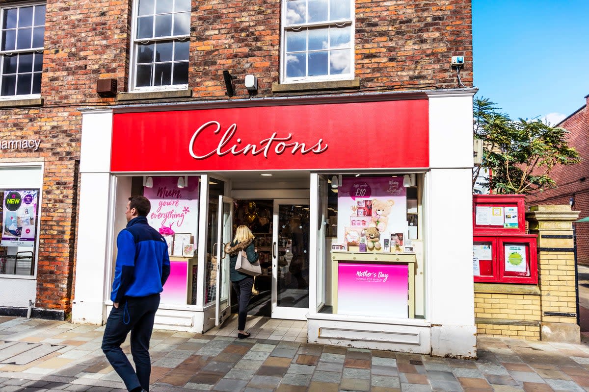 Card chain Clintons is set to close 38 shops in a bid to avoid insolvency, according to reports (Alamy/PA)