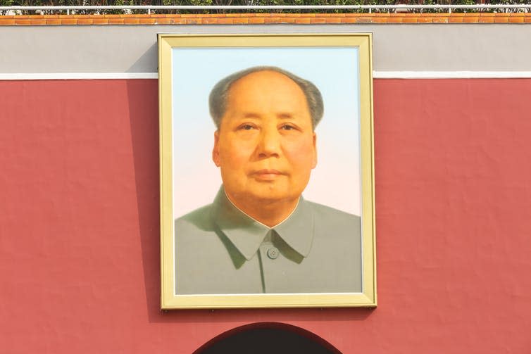 <span class="caption">Mao: still influential.</span> <span class="attribution"><a class="link " href="https://www.shutterstock.com/download/success?u=http%3A%2F%2Fdownload.shutterstock.com%2Fgatekeeper%2FW3siZSI6MTU0MjMxODcxNSwiYyI6Il9waG90b19zZXNzaW9uX2lkIiwiZGMiOiJpZGxfMzMwNzc2OTU3IiwiayI6InBob3RvLzMzMDc3Njk1Ny9tZWRpdW0uanBnIiwibSI6MSwiZCI6InNodXR0ZXJzdG9jay1tZWRpYSJ9LCJ4WW42cGQ3MXJ6a1dCUjZIb2p0dUF4ejFPRFUiXQ%2Fshutterstock_330776957.jpg&pi=33421636&m=330776957&src=4lVqqtpAgKwxrObT6kmJjg-1-17" rel="nofollow noopener" target="_blank" data-ylk="slk:Shutterstock;elm:context_link;itc:0;sec:content-canvas">Shutterstock</a></span>