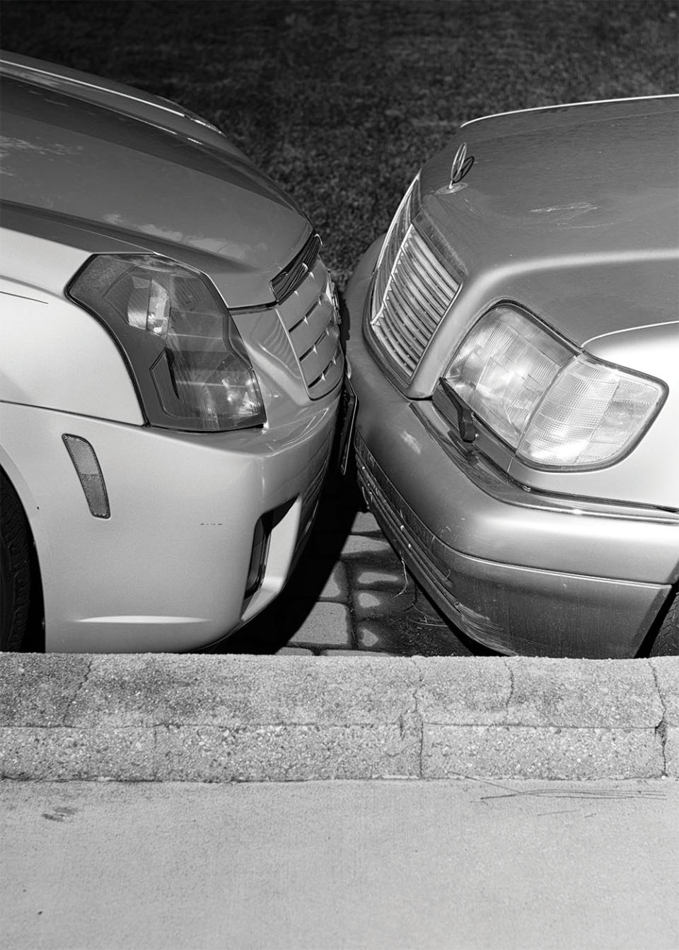 Seeing a parking job like this makes me smile — as long as it’s not my car, says photographer Maggie Shannon.