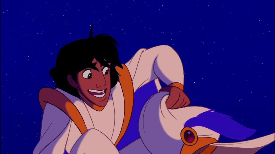 5) Aladdin whispers, "Good teenagers take off your clothes"