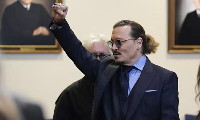 Johnny Depp y su gesto tras ganar el juicio contra su ex