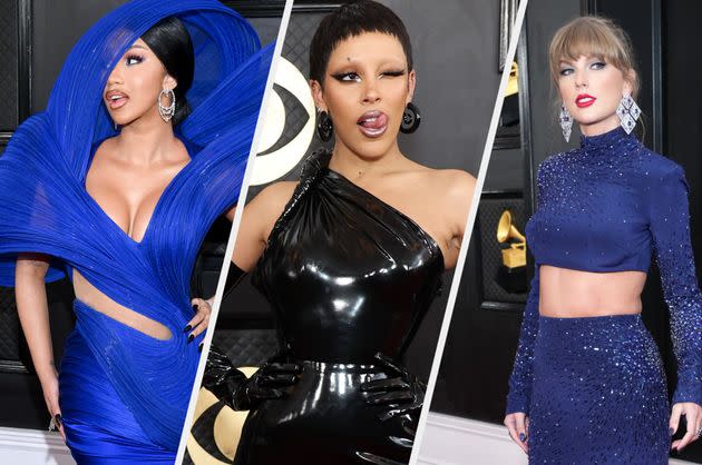 Cardi B, Doja Cat and Taylor Swift on the Grammys red carpet