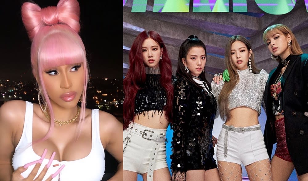 Cardi B has confirmed she will be appearing on Blackpink’s upcoming album as a guest artiste. — Pictures via Instagram/iamcardib and Instagram/blackpinkofficial