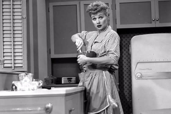 Lucille Ball in an episode of "I Love Lucy" titled "Nursery School". <span class="copyright">CBS Photo Archive/Getty Images</span>