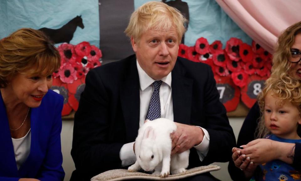 Boris with rabbit