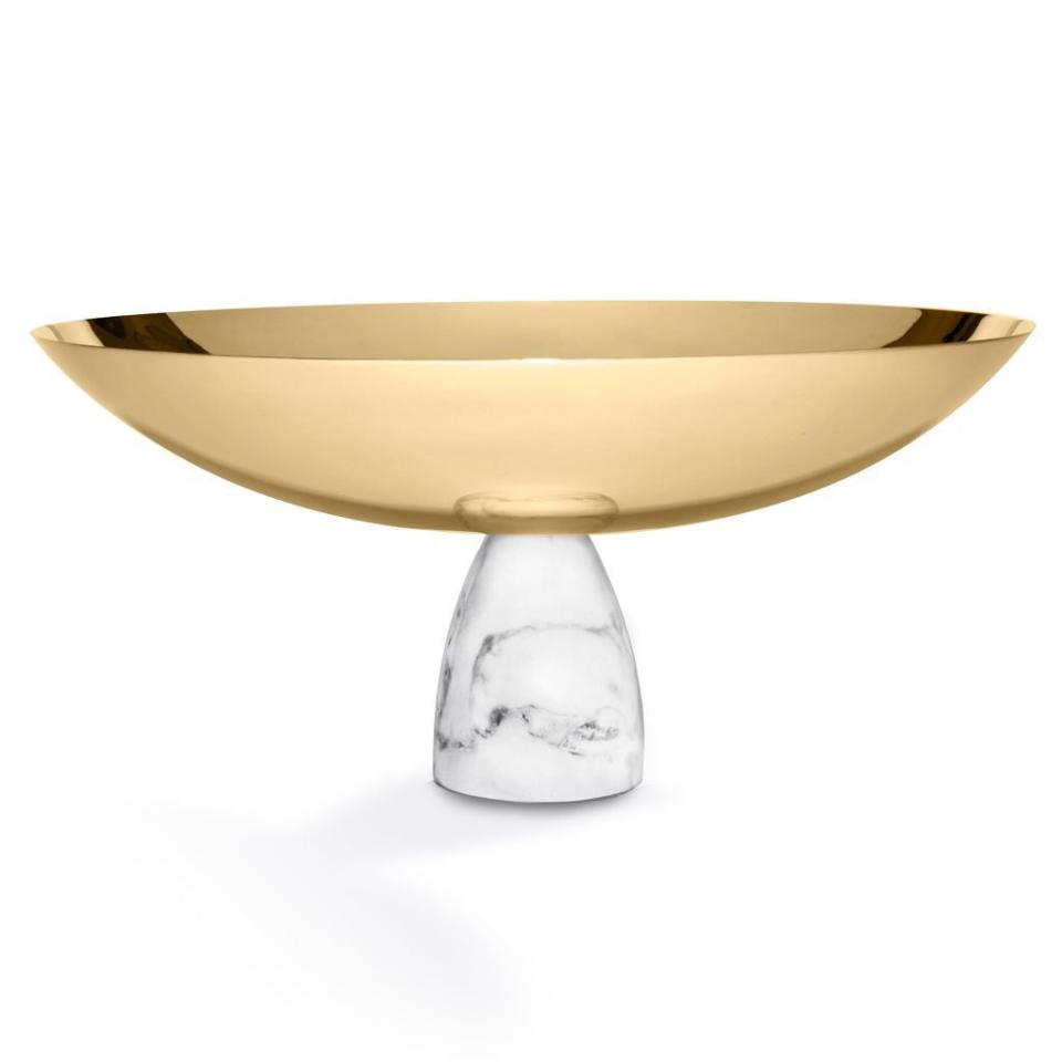 27) Coluna Fruit Bowl Marble / Gold