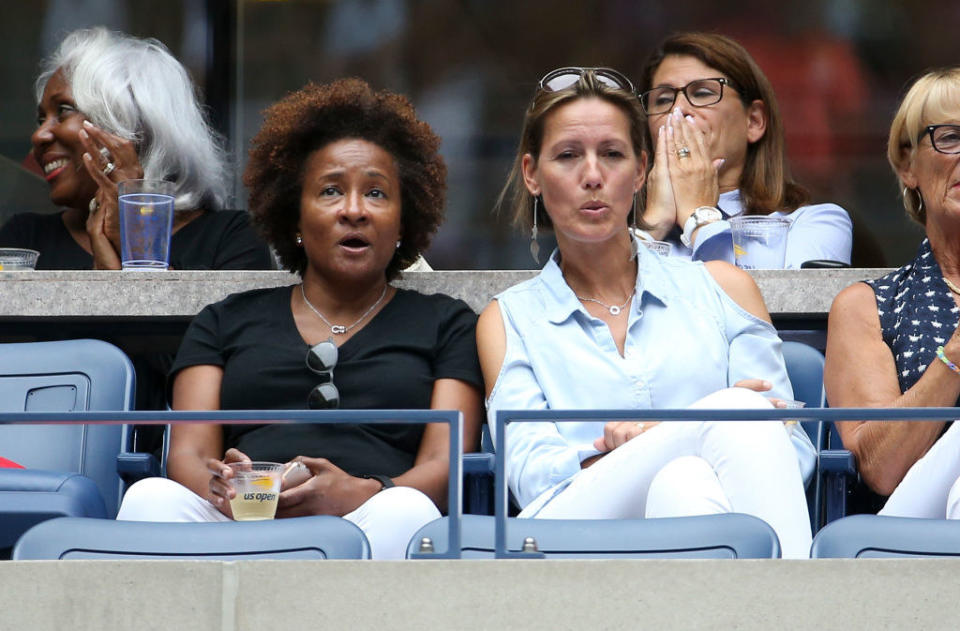 Wanda and Alex at a sports game