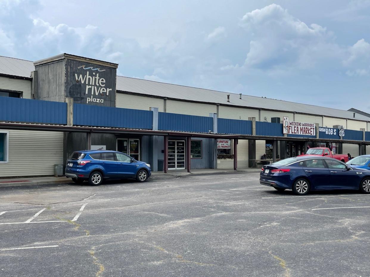 White River Plaza at the corner of White River Boulevard and Nichols Avenue has been sold.