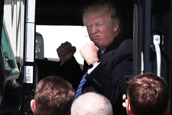 Donald Trump rode a truck and it was fabulous