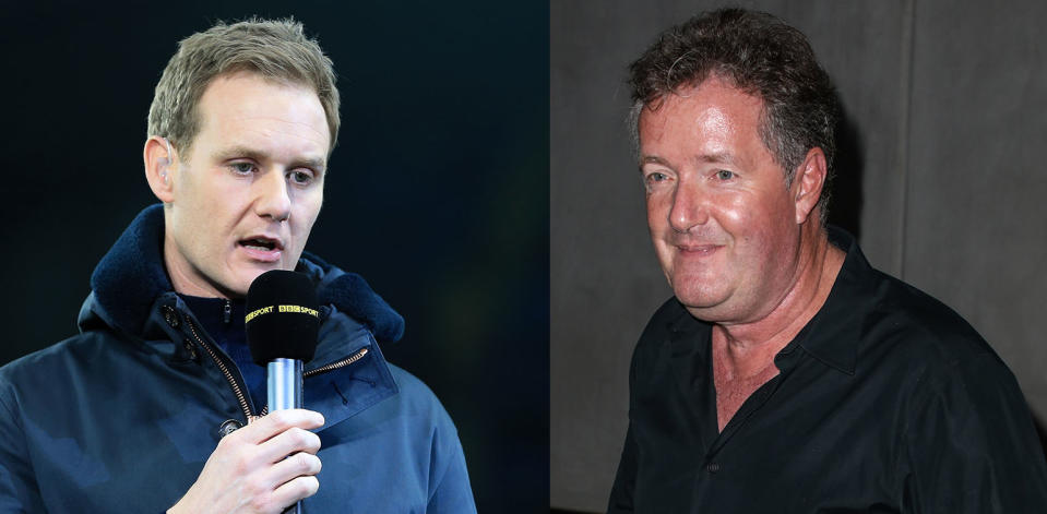 Dan Walker and Piers Morgan are long-standing rivals (Simon Stacpoole/Offside/Getty Images & Brett Cove/SOPA Images/LightRocket/Getty Images)