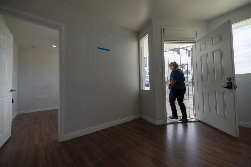 Imperial Beach, CA - September 18: Stephanie Gilreath, who is making plans on opening her store, Outdoor Woman, Functional Not Fragile store, a sporting goods store that will sell guns, for a planned opening in November in Imperial Beach. It was a difficult road for her to be able to do so, as she had to get a host of approvals from state, county and federal authorities and even had to get the city to pass a new law. Outdoor Woman, Functional Not Fragile store is expected to open on November 1. Photo taken in Imperial Beach Monday, Sept. 18, 2023. (Allen J. Schaben / Los Angeles Times)