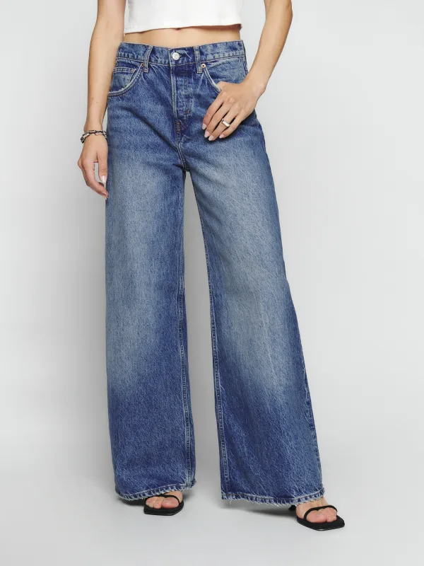 Reformation Iggy Super Wide Leg Slouch Jeans