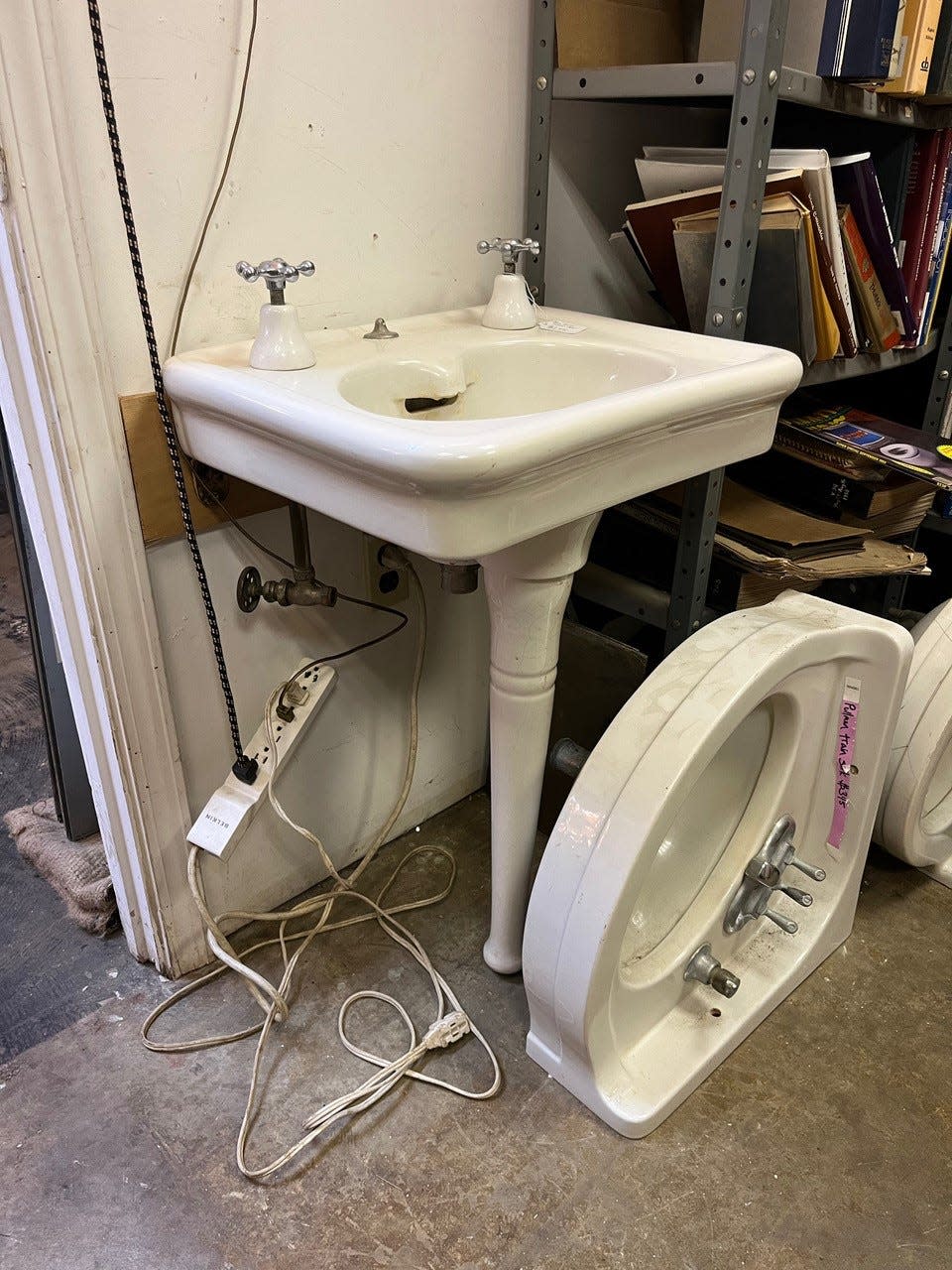 This sink is from the old Andrew Johnson Hotel, according to Patterson.