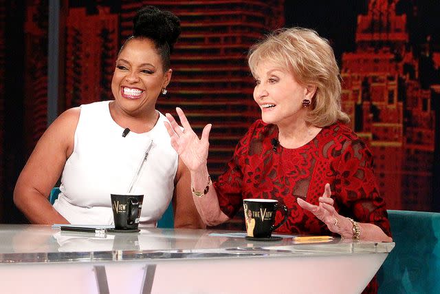 Lou Rocco/Disney General Entertainment Content via Getty (L-R) Barbara Walters and Sherri Shepherd are pictured on 'The View'.