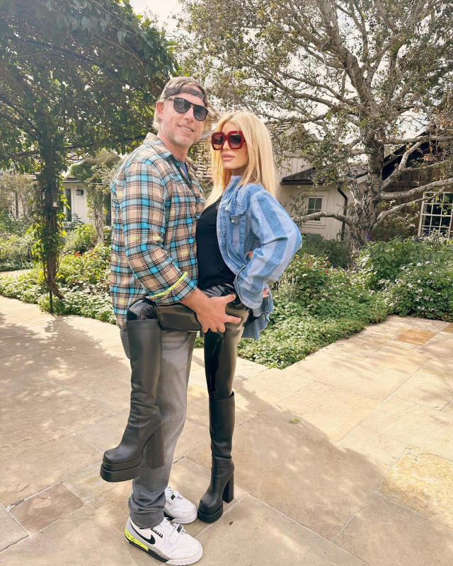 Jessica Simpson posts snap of husband Eric Johnson with underwear on his  head