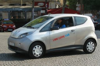 Bolloré BlueCar electric car used for Autolib' car-sharing service in Paris, September 2012