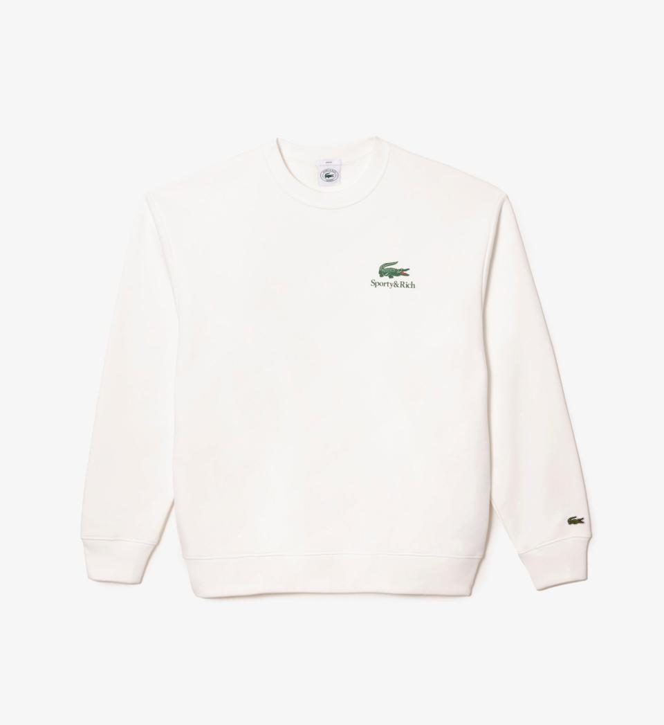 <p><a href="https://www.sportyandrich.com/products/play-tennis-crewneck-farine-green?variant=43699363250434&currency=USD&gclid=Cj0KCQjw5f2lBhCkARIsAHeTvlgrpNNEceJZHXX9wphuZJA3xXxTnNXWgnt3LL-rONfo7AyZ7K6F4M0aAuYYEALw_wcB" rel="nofollow noopener" target="_blank" data-ylk="slk:Shop Now;elm:context_link;itc:0;sec:content-canvas" class="link ">Shop Now</a></p><p>Play Tennis Crewneck</p><p>$190.00</p><p>sportyandrich.com</p>