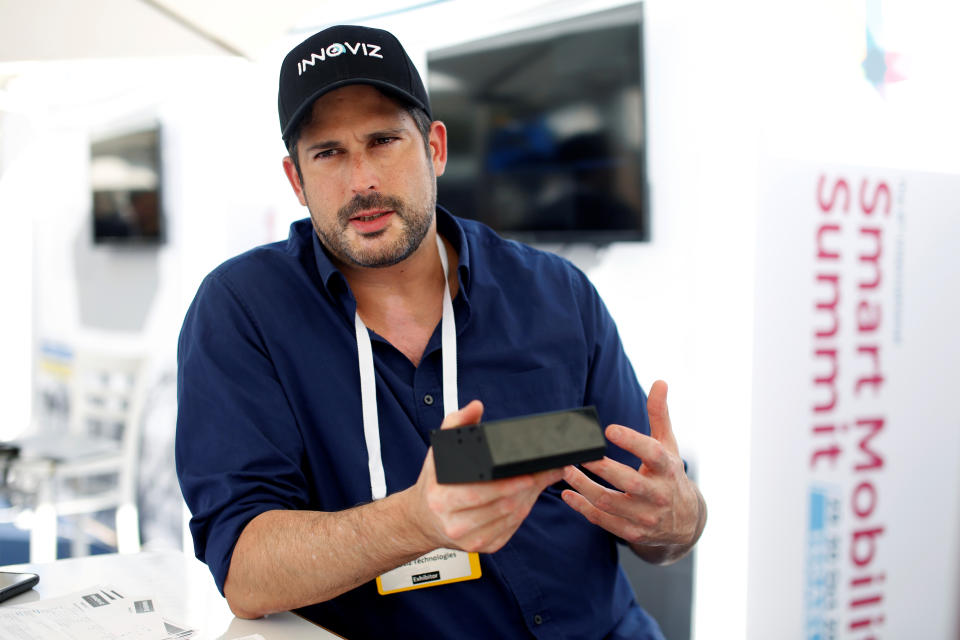 Omer Keilaf, CEO of Israeli firm, Innoviz Technologies, speaks during an interview with Reuters at the Smart Mobility Summit in Tel Aviv, Israel October 30, 2018. Picture taken October 30, 2018. REUTERS/Nir Elias