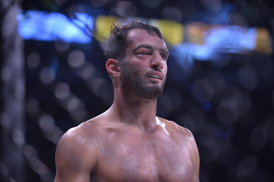 Bellator middleweight champion Gegard Mousasi will defend against Rory MacDonald on Sept. 29 in a bout streamed on DAZN. (Getty Images)