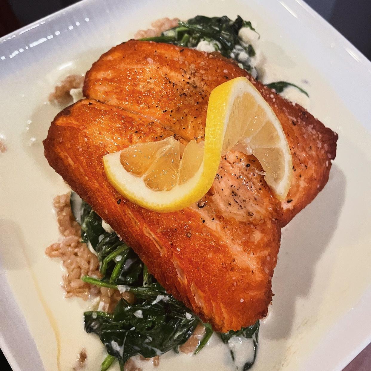 Try the Salmon Florentine at Turk's Seafood.