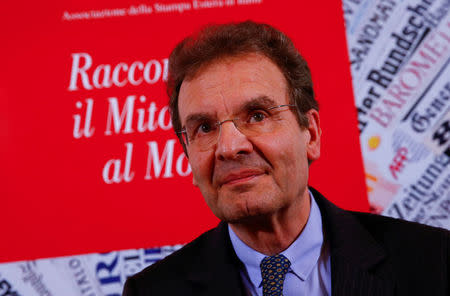 Albrecht Freiherr von Boeselager Grand Chancellor of the Sovereign Order of Malta attends a news conference in Rome, Italy February 2, 2017. REUTERS/Tony Gentile