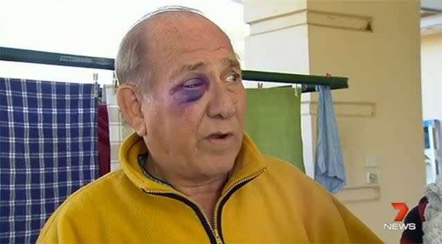 John was beaten for his actions. Source: 7 News