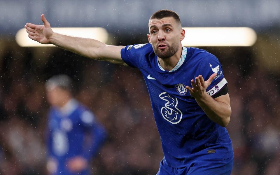 Mateo Kovacic of Chelsea reacts during the Premier League match between Chelsea FC and Southampton - Getty Images/Julian Finney