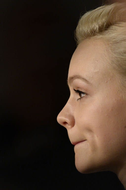 British actress Carey Mulligan attends a press conference for the film "Inside Llewyn Davis" presented at the 66th edition of the Cannes Film Festival in Cannes on May 19, 2013