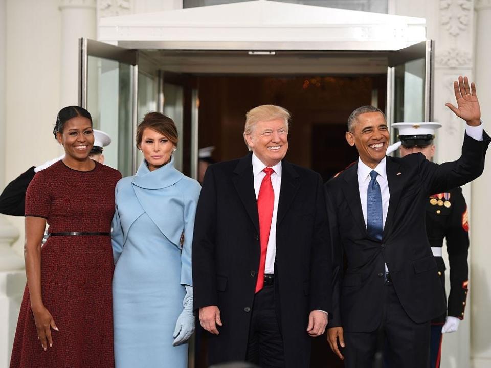 The Obamas and the Trumps at the 2017 Inauguration