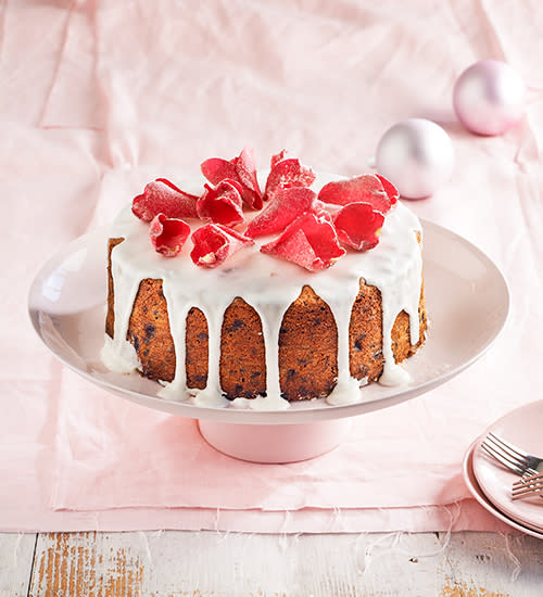 Yes, those are real rose petals! Try this delicious cake for an exotic addition to Christmas this year! View recipe