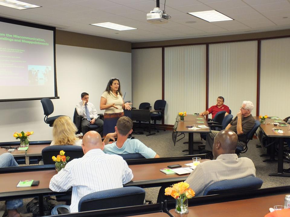 Kristen Bomas often speaks to local corporations about issues related to mental health and how to co-workers can create better relationships and work environments.