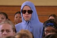 <p>On Wednesdays, we're supposed to wear pink, but we'd rather wear this disguise that Damian (Daniel Franzese) wore to shout, "She doesn't even go here!" in 2004's <em>Mean Girls</em>. </p>