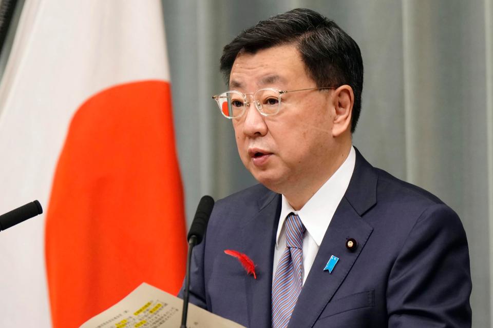 Japan’s chief cabinet secretary Hirokazu Matsuno (AP)