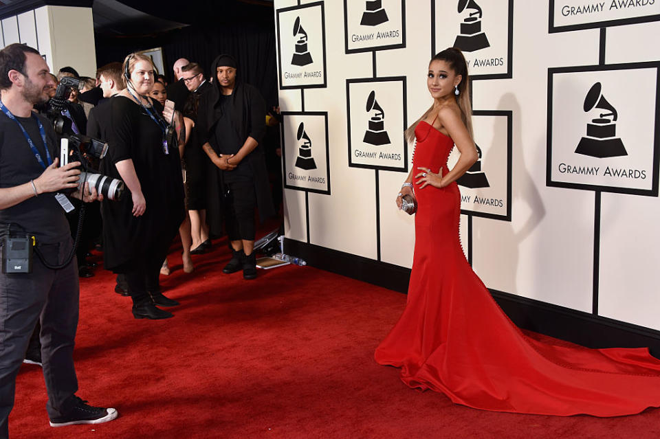 Singer Ariana Grande attends The 58th GRAMMY Awards at Staples Center on February 15, 2016 in Los Angeles, California. | WireImage—2016 John Shearer