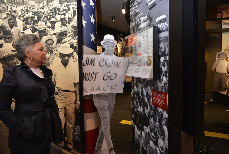 <p>Judy Meredith, James Meredith’s wife, got a private tour of the new Mississippi Civil Right Museum in Jackson on Dec. 5, 2017 before its official opening on Saturday, Dec. 9th. Mrs. Meredith is pictured viewing the James Meredith and Ole Miss Riots display in the new Civil Rights Museum. (Photo: Suzi Altman via ZUMA Wire) </p>