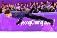 Feb 16, 2018; Pyeongchang, South Korea; Dmitri Aliev (OAR) competes in the men's figure skating free skate program during the Pyeongchang 2018 Olympic Winter Games at Gangneung Ice Arena. Mandatory Credit: Robert Deutsch-USA TODAY Sports