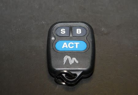 Jay Radcliffe made available a key fob controller used for a Medtronic Corp insulin pump at his home in Meridian, Idaho October 10, 2014. REUTERS/Brian Losness