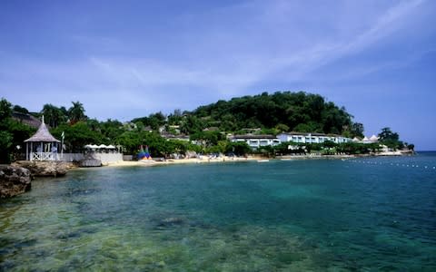 Front of Round Hill resort near Montego Bay, Jamaica  - Credit: Axiom Photographic Agency