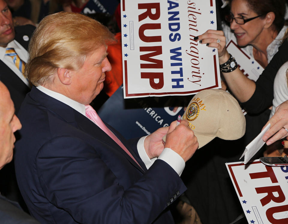 Presidential candidate Donald Trump is seen campaigning at Trump National Doral on October 23, 2015 in Doral, Florida. (Photo by Alexander Tamargo/WireImage)