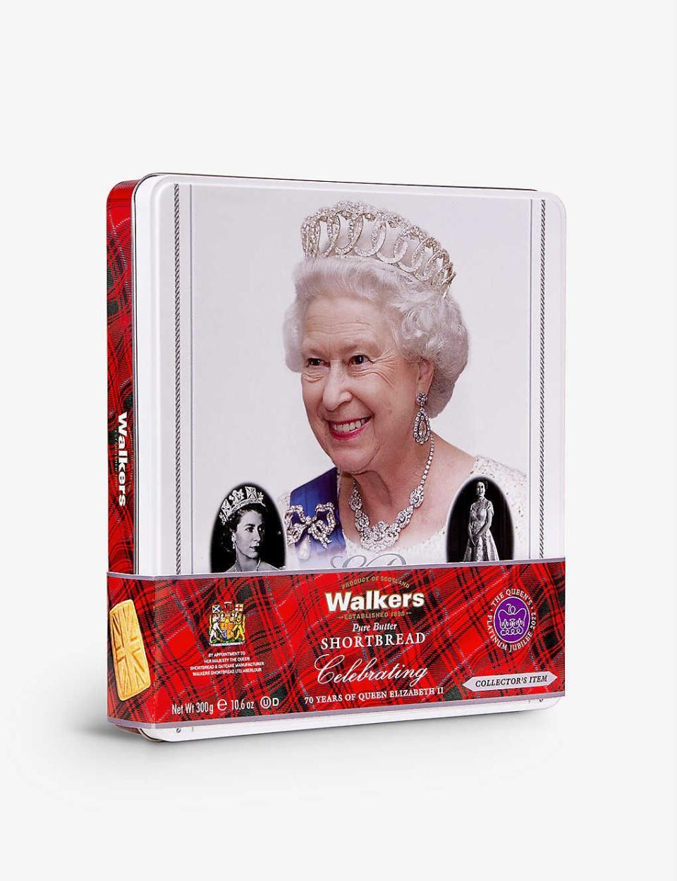 Walkers Platinum Jubilee shortbread tin